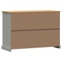 Credenza Cassetti VIGO 113x40x75 cm Legno Massello Pino Grigio