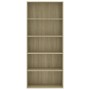 Libreria 5 Ripiani Rovere Sonoma 80x30x189 cm Legno Multistrato