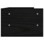 Supporto per Monitor Nero 50x24x16 cm in Legno Massello di Pino