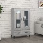 Credenza Grigio Sonoma 70x31x115 cm in Legno Multistrato