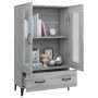 Credenza Grigio Sonoma 70x31x115 cm in Legno Multistrato