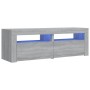 Mobile Porta TV con Luci LED Grigio Sonoma 120x35x40 cmcm