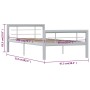 Giroletto Grigio e Bianco in Metallo 90x200 cm