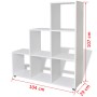 Libreria Scalare / Scaffale Espositore 107 cm Bianco