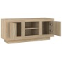 Mobile Porta TV Rovere Sonoma 102x35x45 cm in Legno Multistrato