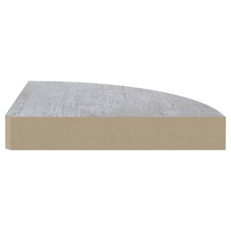 Mensole Angolari 2pz Grigio Cemento 25x25x3,8 cm in MDF