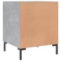 Comodini 2 pz Grigio Cemento 40x40x50 cm in Legno Multistrato