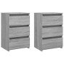 Comodini Grigio Sonoma 2 pz 40x35x62,5 cm in Legno Multistrato