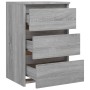 Comodini Grigio Sonoma 2 pz 40x35x62,5 cm in Legno Multistrato