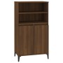 Credenza Rovere Marrone 60x36x110 cm in Legno Multistrato