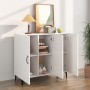 Credenza Bianco Lucido 90x34x80 cm in Legno Multistrato