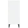 Credenza Bianco Lucido 90x34x80 cm in Legno Multistrato