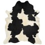 Tappeto in Vera Pelle Bovina Bianco e Nero 150x170 cm
