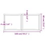 Piano Tavolo Marrone Chiaro 140x60x(2-6) cm Rovere Non Trattato
