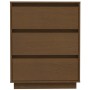 Credenza Marrone Miele 60x34x75 cm in Legno Massello di Pino