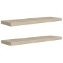 Scaffali a Parete 2 pz Rovere 90x23,5x3,8 cm in MDF