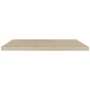 Scaffali a Parete 2 pz Rovere 90x23,5x3,8 cm in MDF