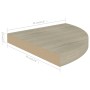 Scaffali Angolari a Parete 4 pz Rovere 35x35x3,8 cm in MDF