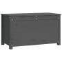 Contenitore Portaoggetti Grigio 80x40x45,5cm Massello di Pino