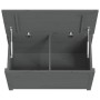 Contenitore Portaoggetti Grigio 80x40x45,5cm Massello di Pino