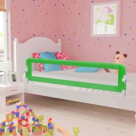 Sponde Letto di Sicurezza Bambini Verde 180x42cm Poliestere