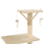 Albero per Gatti con Tiragraffi in Sisal 138 cm Beige