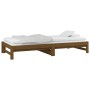 Dormeuse Estraibile Miele 2x(90x200) cm Legno Massello di Pino