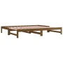 Dormeuse Estraibile Miele 2x(90x200) cm Legno Massello di Pino