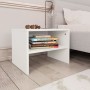 Comodini Bianchi 2 pz 40x30x30 cm Legno Ingegnerizzato