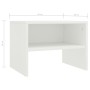 Comodini Bianchi 2 pz 40x30x30 cm Legno Ingegnerizzato