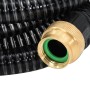 Tubo di Aspirazione con Raccordi in Ottone Nero 1,1" 10 m PVC