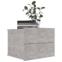 Comodini 2 pz Grigio Cemento 40x30x30 cm in Legno Multistrato