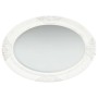 Specchio da Parete Stile Barocco 50x70 cm Bianco
