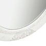 Specchio da Parete Stile Barocco 50x70 cm Bianco