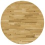 Piano del Tavolo Legno Massello di Rovere Circolare 44mm 800mm