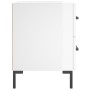 Comodini 2 pz Bianco Lucido 40x35x47,5 cm in Legno Multistrato