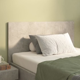 Testiera Letto Grigio Cemento 120x1,5x80cm in Legno Multistrato