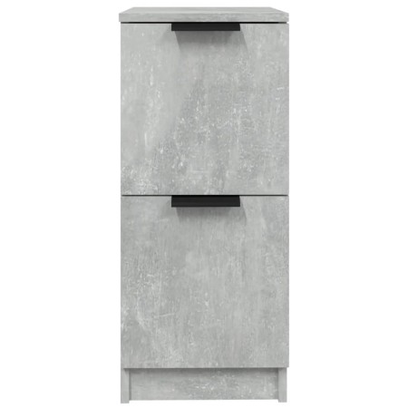 Credenze 2 pz Grigio Cemento 30x30x70 cm in Legno Multistrato