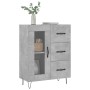 Credenza Grigio Cemento 69,5x34x90 cm in Legno Multistrato