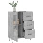 Credenza Grigio Cemento 69,5x34x90 cm in Legno Multistrato