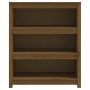 Libreria Marrone Miele 80x35x97 cm in Legno Massello di Pino