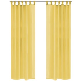 2 Pz Tende in Voile 140x175 cm Giallo