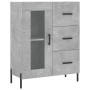 Credenza Grigio Cemento 69,5x34x90 cm in Legno Multistrato