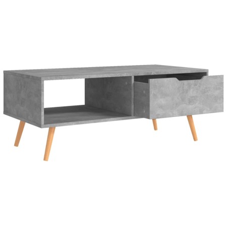 Tavolino Salotto Grigio Cemento 100x49,5x43cm Legno Multistrato