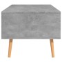 Tavolino Salotto Grigio Cemento 100x49,5x43cm Legno Multistrato