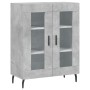 Credenza Grigio Cemento 69,5x34x90 cm in Legno Multistrato