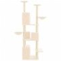 Albero per Gatti con Tiragraffi in Sisal Crema 180 cm