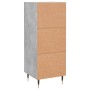 Credenza Grigio Cemento 34,5x34x90 cm in Legno Multistrato