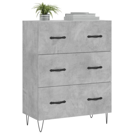 Credenza Grigio Cemento 69,5x34x90 cm in Legno Multistrato