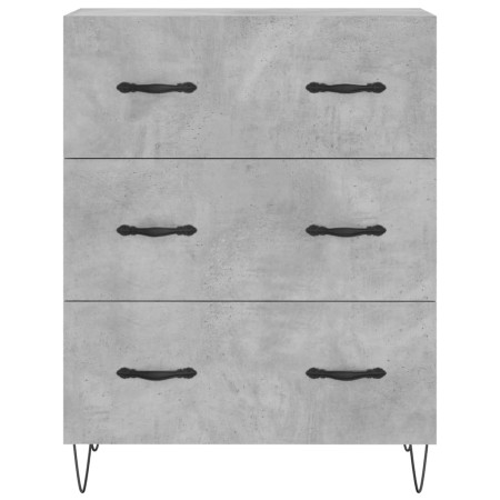 Credenza Grigio Cemento 69,5x34x90 cm in Legno Multistrato